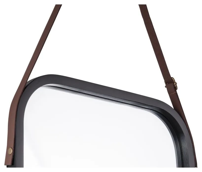 Nástenné zrkadlo v čiernom ráme PT LIVING Idylic, dĺžka 40,5 cm