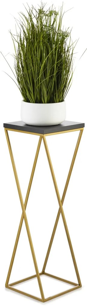 STOJAN NA KVETINÁČ LOFT7 70X24X24 CM ZLATÁ/ČIERNA