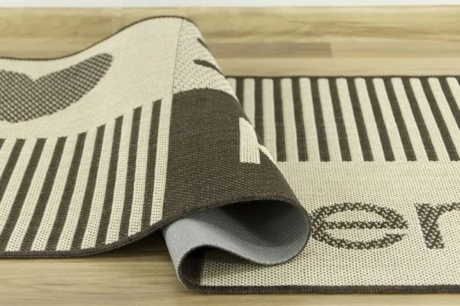 Protišmykový kuchynský koberec/ behúň Flex 19053/19 hnedý