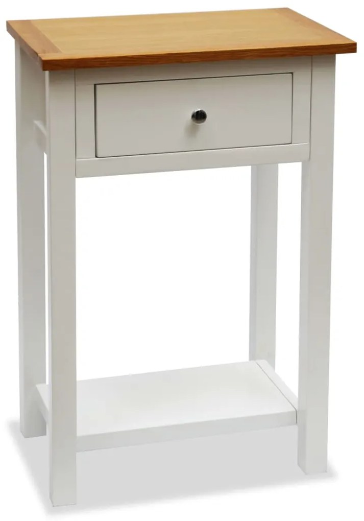 vidaXL Odkladací stolík 50x32x75 cm, dubový masív