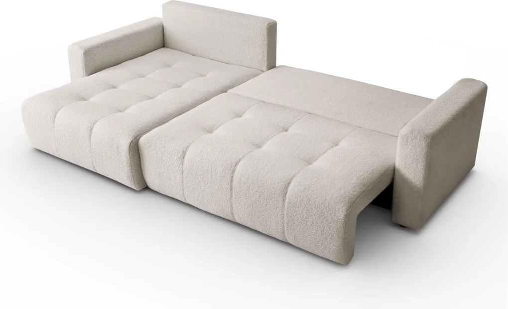 ROHOVÁ SEDAČKA SHARLOTTE 261 x 143 cm KRÉMOVÁ