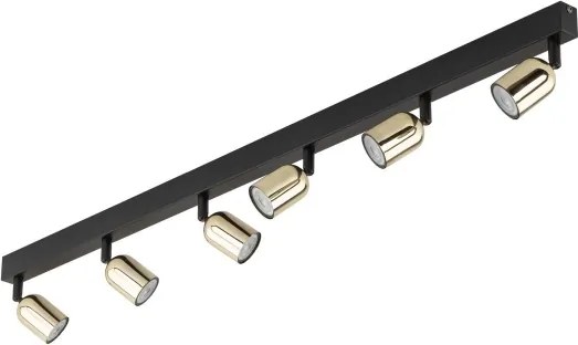 LED Bodové svietidlo TOP 6xGU10/10W/230V čierna/zlatá