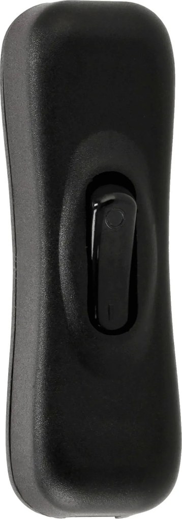 Kolískový spínač s aretáciou, priechodný otvor, 2A 250V, čierny