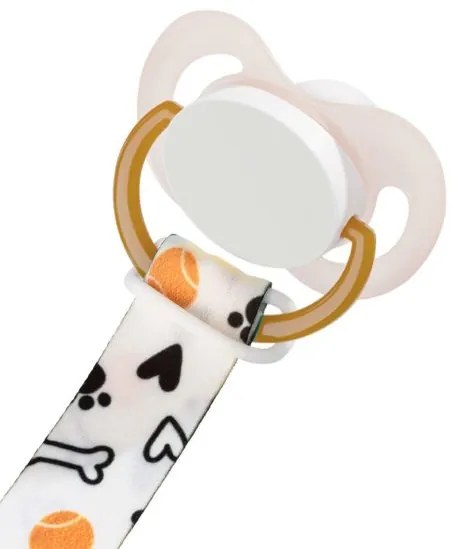 AKUKU Pásik na cumlík s klipom Akuku Kosť