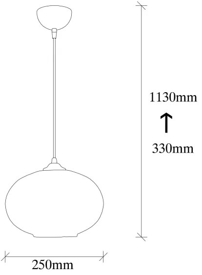 Luster na lanku CAMINI 1xE27/40W/230V