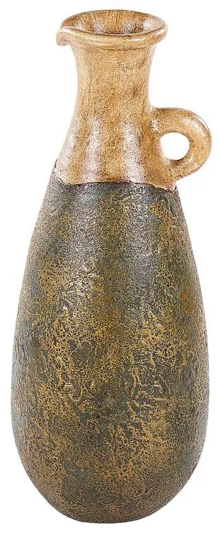 Terakota Dekoratívna váza 50 Zelená Zlatá MARONEJA Beliani