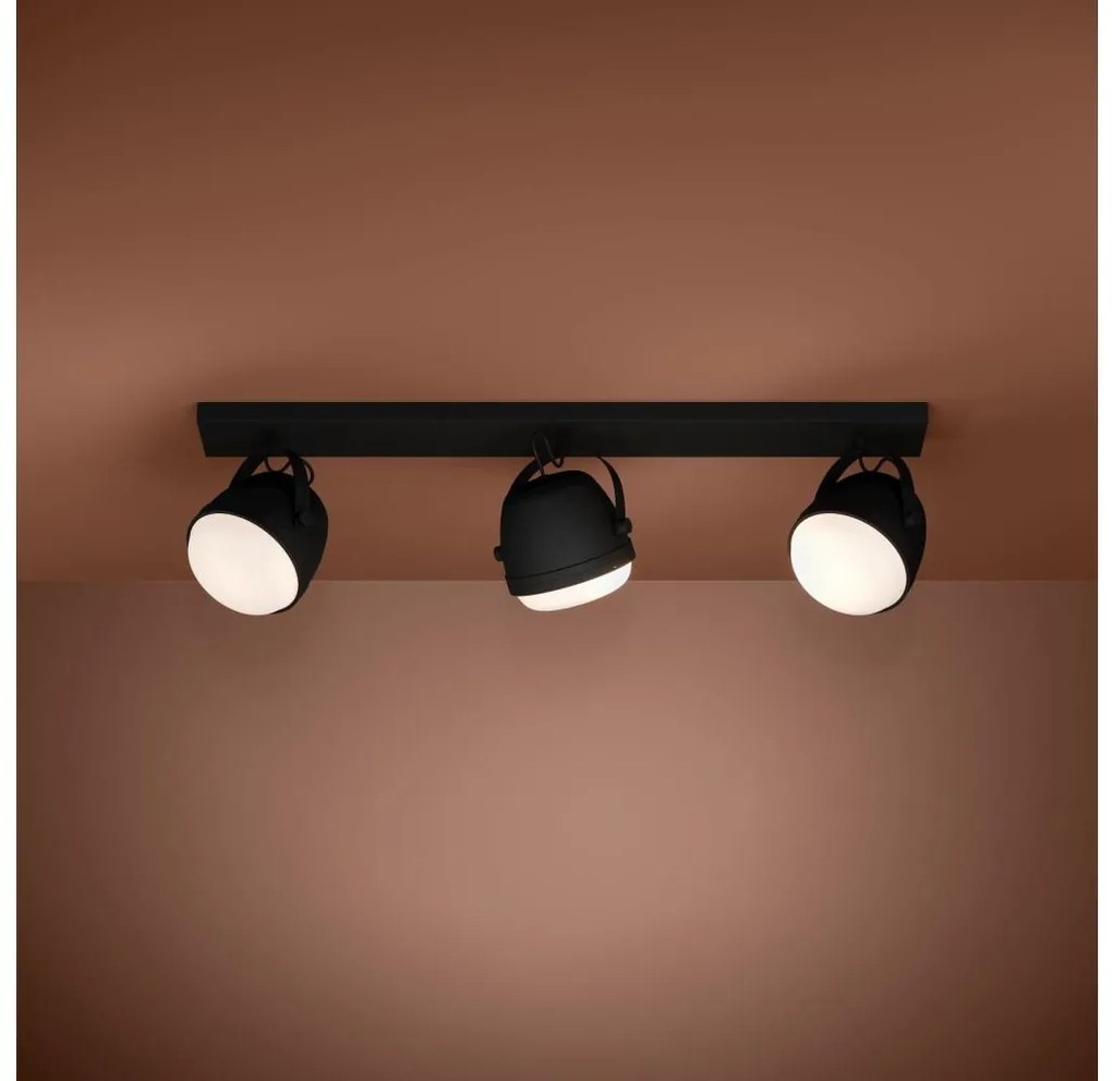 Eglo 390045 - Bodové svietidlo UPANEMA 3xE27/28W/230V čierna