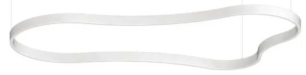 Ideal Lux - LED Luster na lanku WAVES LED/54W/230V CRI 90 biela