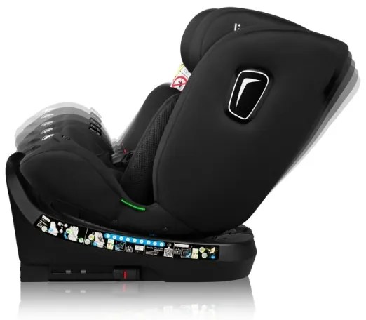 Lionelo - Autosedačka s otočnou základňou BRAVE i-Size 40-150 cm Black Carbon