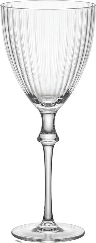 Pohárik na víno s rebrovaním - Ø 8*21 cm / 300 ml