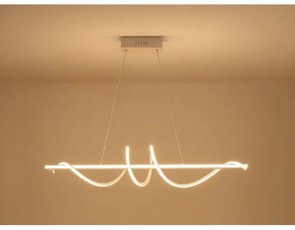 LED stmievateľný závesný luster na lanku LED/50W/230V 3000-6500K 100 cm + diaľkové ovládanie