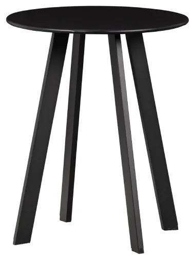 Fer príručný stolík čierny Ø40 cm