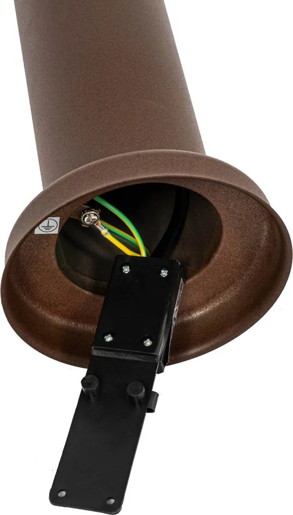 Stožiar vonkajšieho svietidla hrdzavohnedý s opálom 80 cm IP44 - Rox