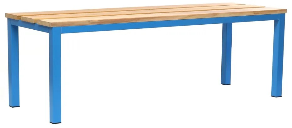 Lavica do šatne 150 x 35 x 45 cm, modrá - ral 5012
