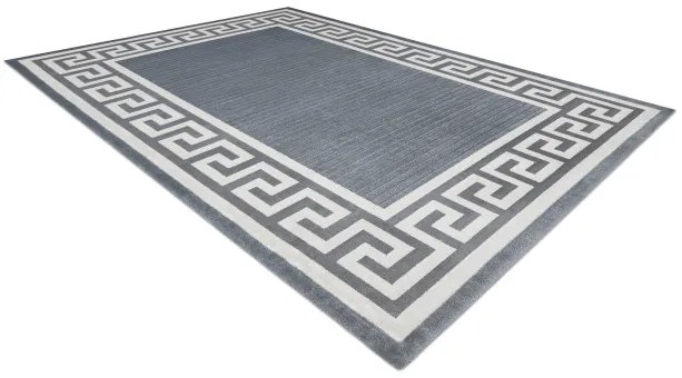 Koberec PEARL 51327F rám / grécky / štrukturálny, sivý