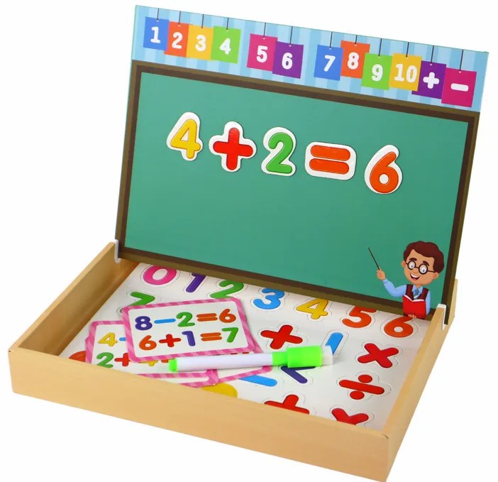 Lean Toys Sada edukačných magnetických puzzle – Matematické počty