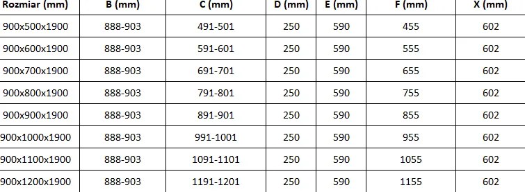 Mexen Roma, sprchovací kút 90 (dvere) x 110 (stena) cm, 6mm číre sklo, čierny profil, 854-090-110-70-00