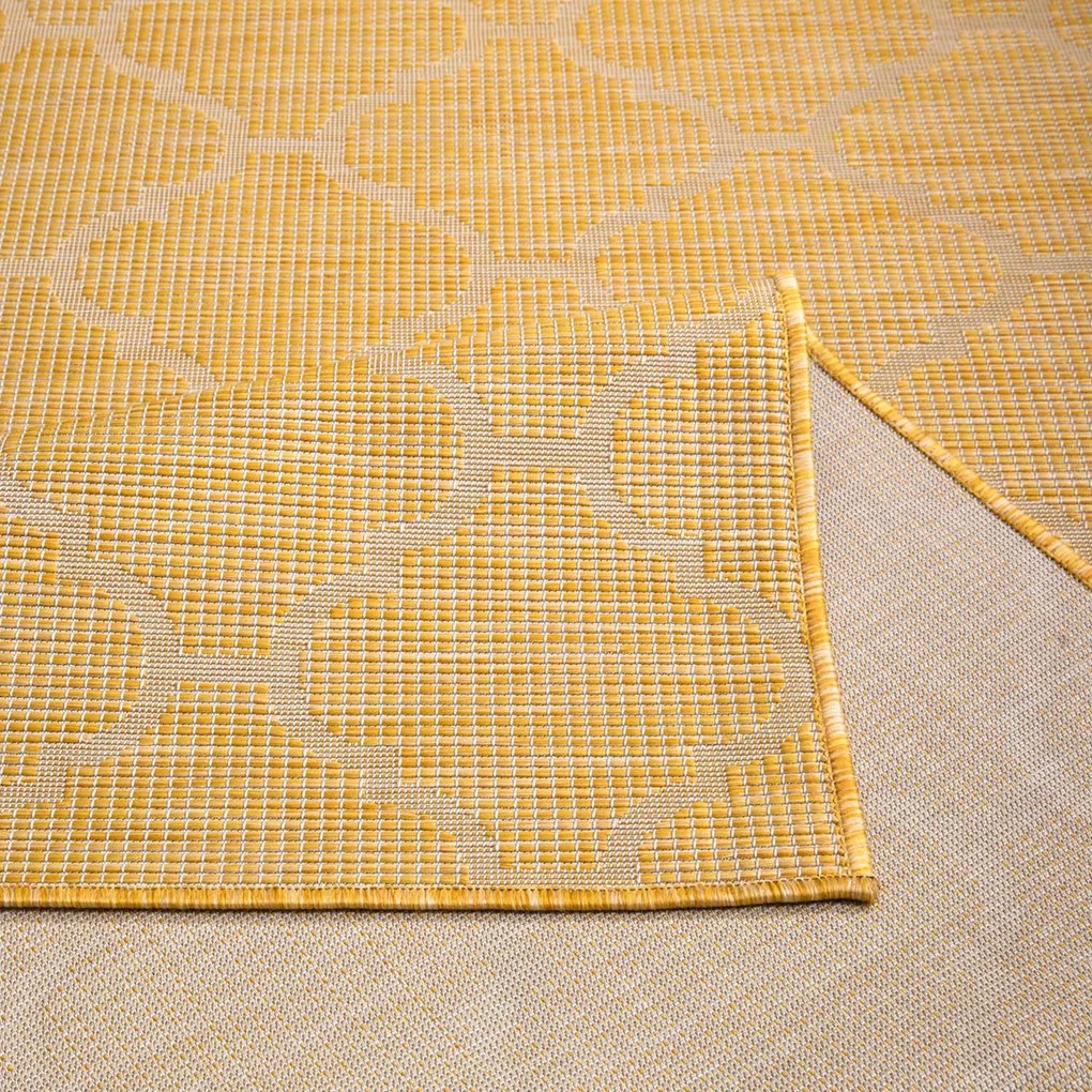 Dekorstudio Šnurkový koberec PALM 3069 - žltý Rozmer koberca: 120x170cm