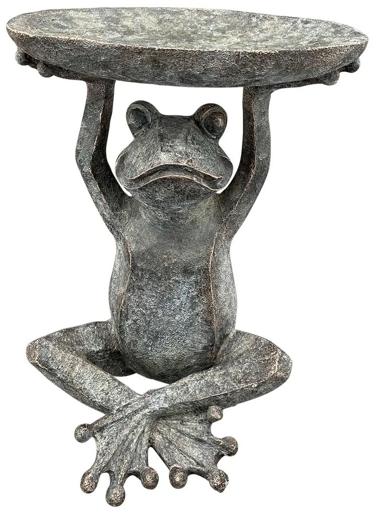 Napájadlo pre vtáky Frog2, 29,5x23 cm, magnézium, sivá