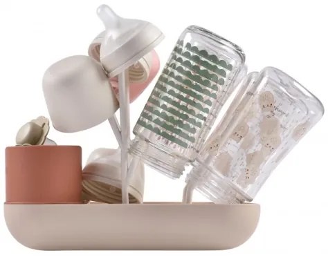 Beaba - Odkvapkávač na fľaše béžová/oranžová