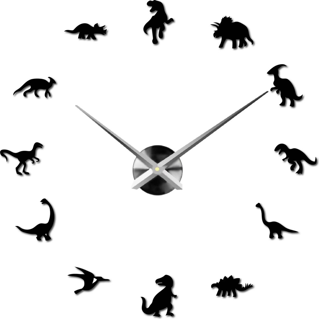 SENTOP | Zrkadlové nástenné hodiny veľké dinosauri l SENTOP 12SZ067 analógové