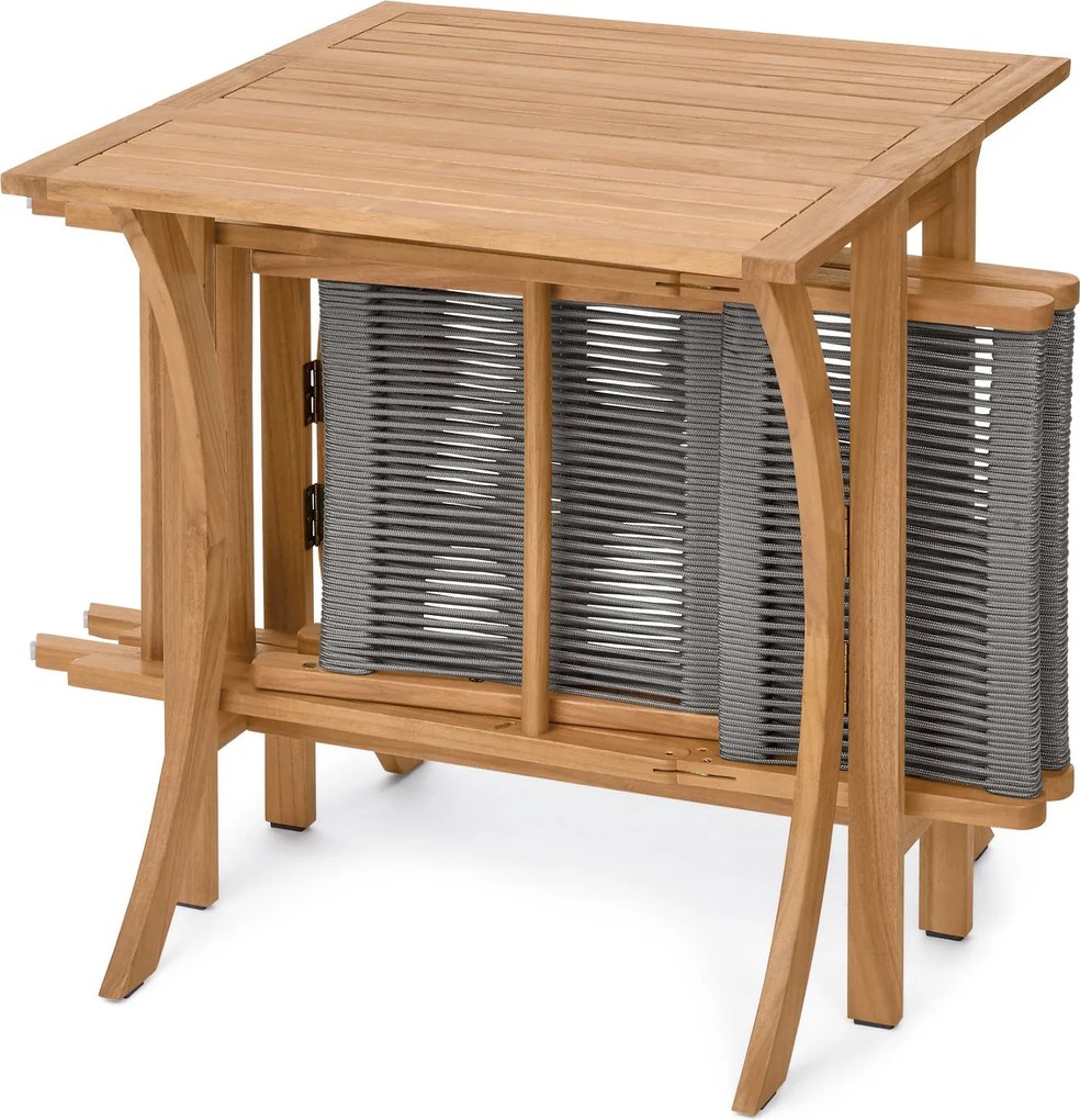 Súprava skladacieho balkónového nábytku »Lenja« s textilným výpletom