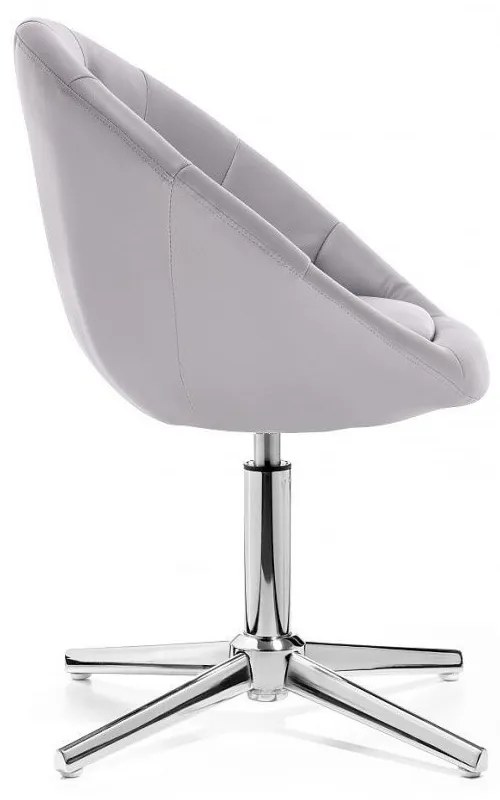 LuxuryForm DESIGN Kreslo VERA na striebornom kríži - sivé