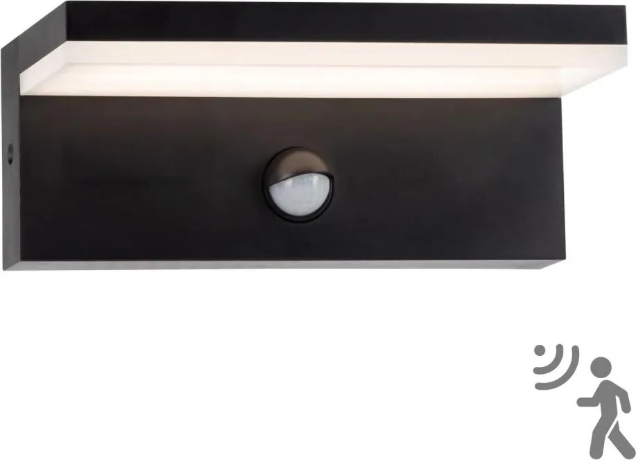 LED Vonkajšie nástenné svietidlo so senzorom TESA LED/10W/230V IP54 čierna
