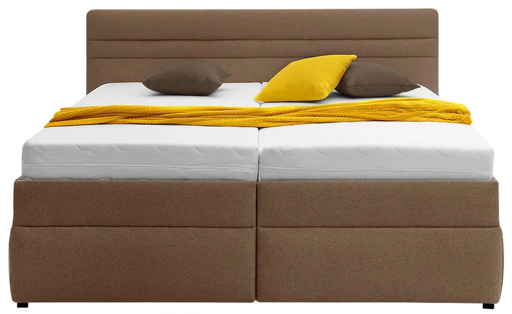 FINES čalúnená posteľ Koska 180x200 hnedá