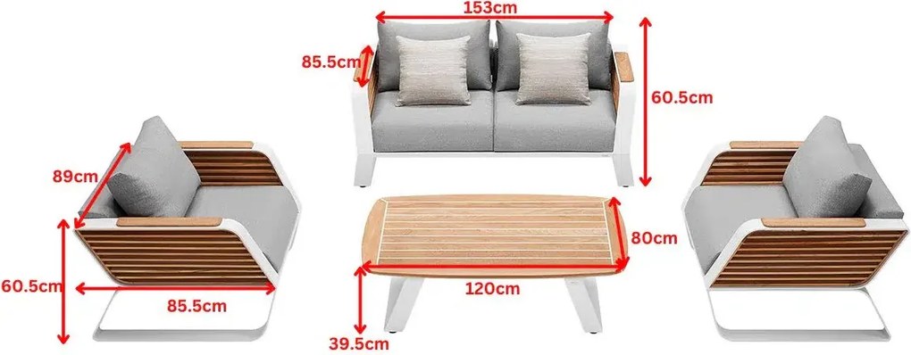 WING 4-miestna sedacia súprava