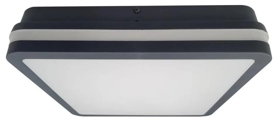 LED Kúpeľňové stropné svietidlo so senzorom ELLÉ LED/24W/230V 26x26 cm IP54 antr