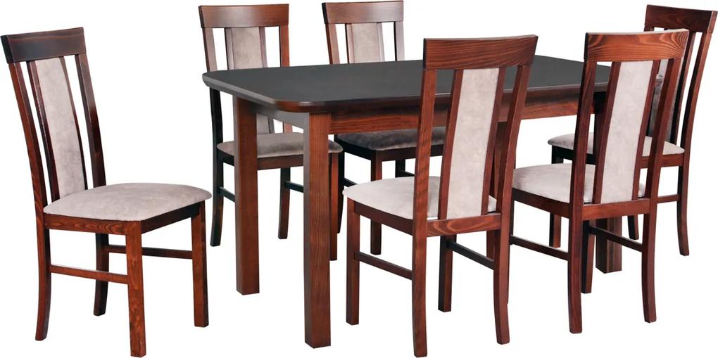 MEBLINE Stôl WENUS 5 S + stoličky MILANO 8 (6ks.) - súprava DX32