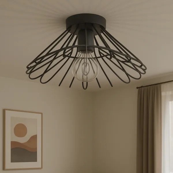 ONLI - Stropné svietidlo DUCCIO 1xE27/22W/230V pr. 60 cm čierna