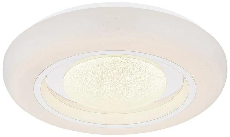 GLOBO 41369-18 BURRO stropné svietidlo LED D390mm 18W/710lm 2700-6500K biela, opál, chróm, stmievateľné, diaľkový ovládač