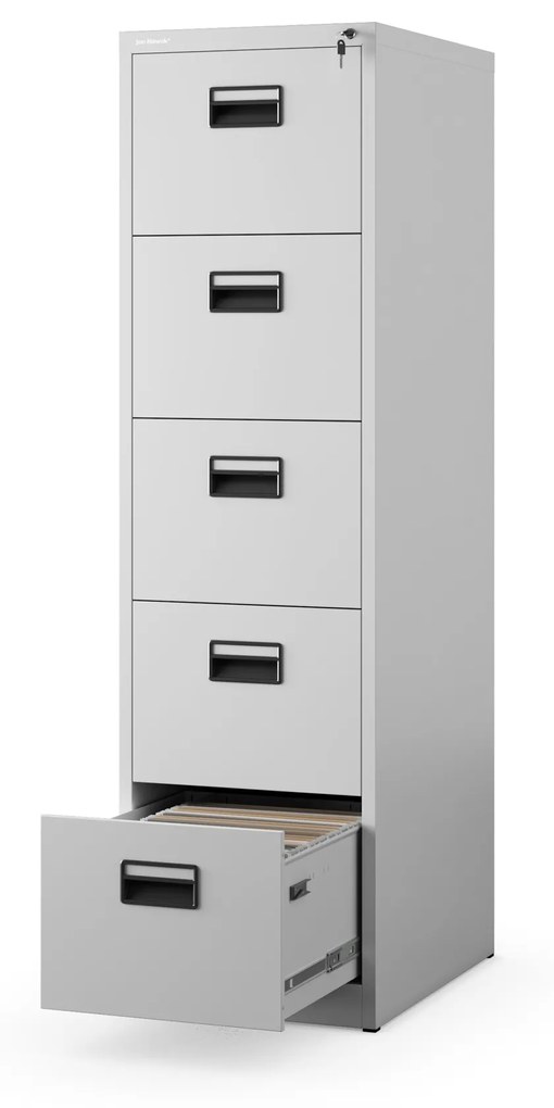 Kovová kartotéka, 5 zásuviek SARA V5, 460 x 1630 x 620 mm, šedá
