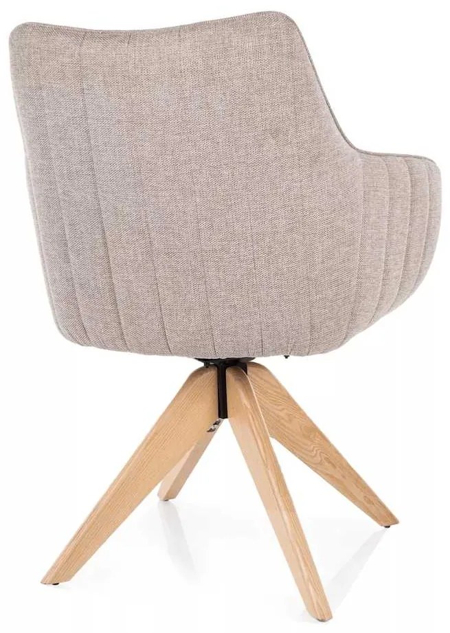 Jedálenská stolička Azalia D II, krémová / dub