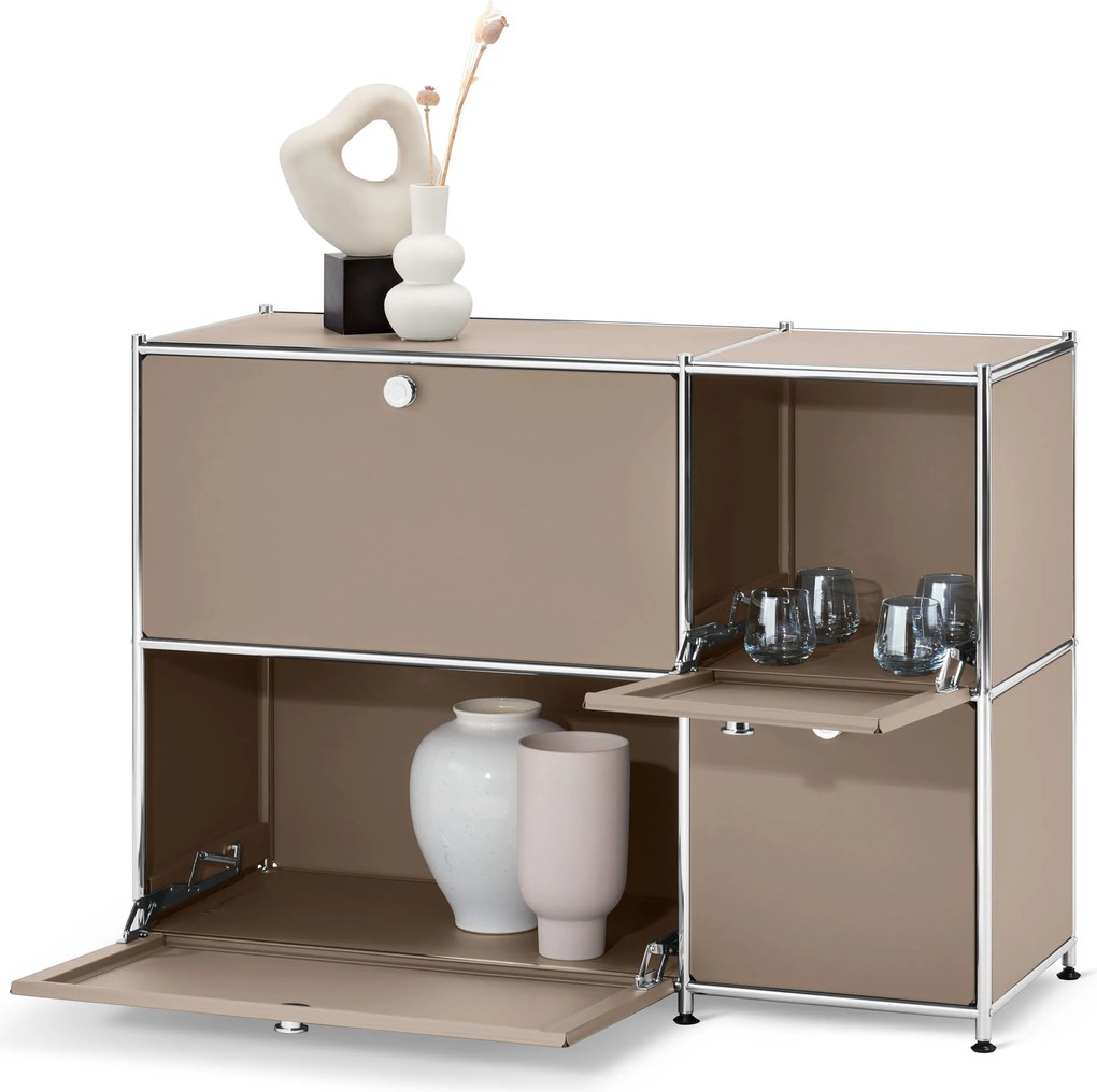 Kovová odkladacia skrinka »CN3« so 4 výklopnými priečinkami