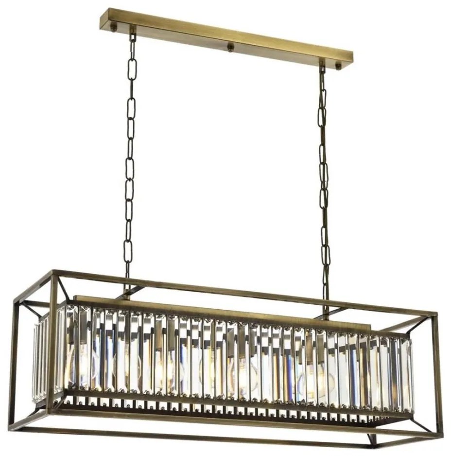 Luster na reťazi CRYSTALLINE 4xE27/6W/230V bronzový