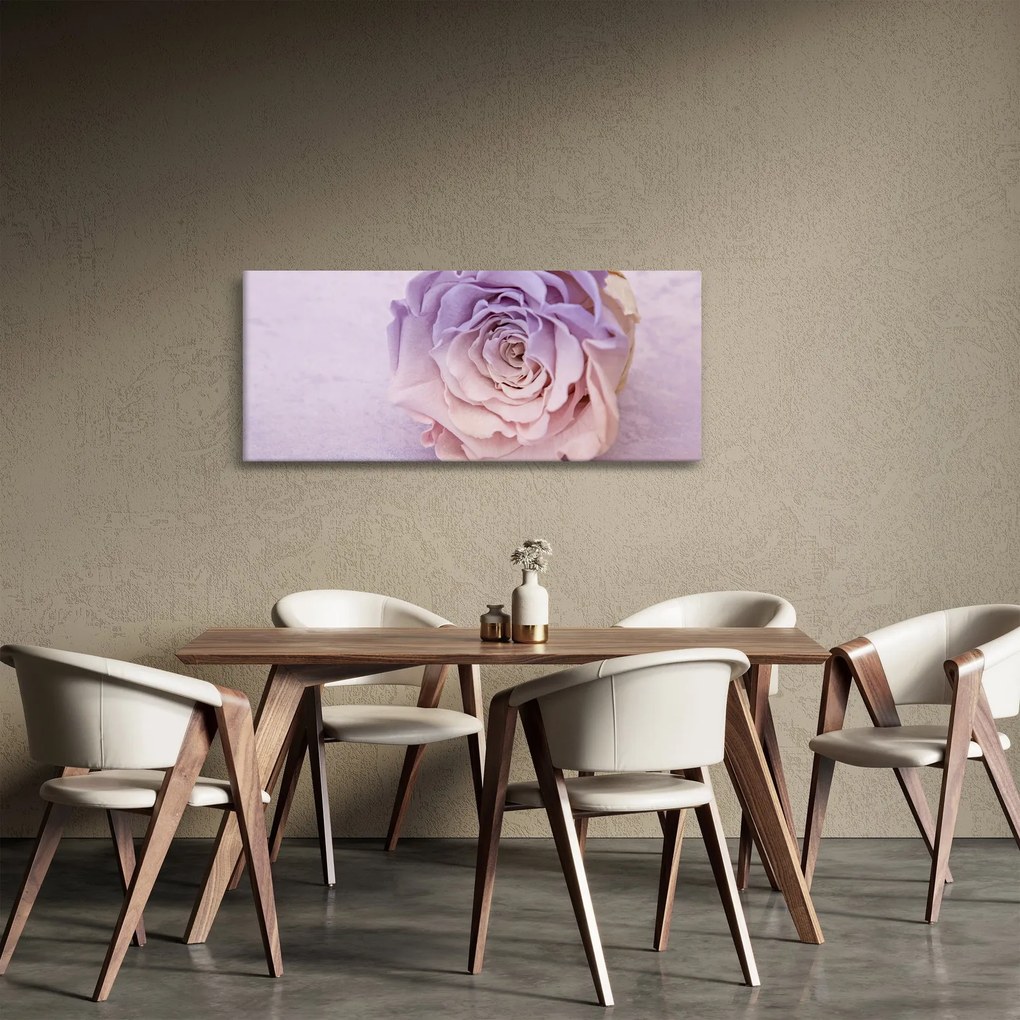 Obraz detailu kvetu ruže (120x50 cm)