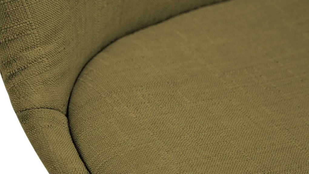 Stolička Borne V2 - látka, drevené nohy natura - Zelená