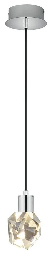 LED závesné svietidlo v striebornej farbe so skleneným tienidlom ø 13 cm Verano – Trio Select