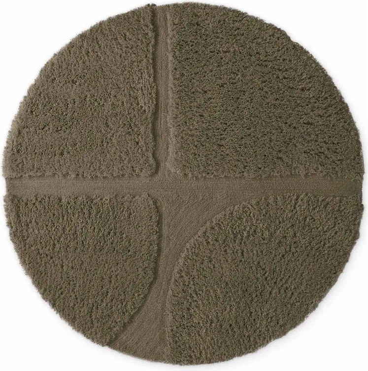 Kaki ručne tkaný okrúhly koberec ø 200 cm Lambeth Jasper – Ted Baker