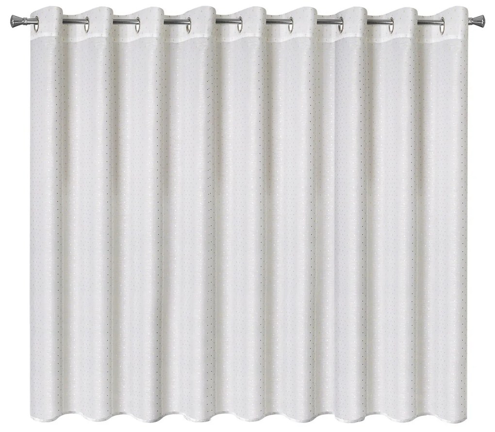 ZÁCLONA NA KRÚŽKOCH SIBEL 300X160 CM BIELA