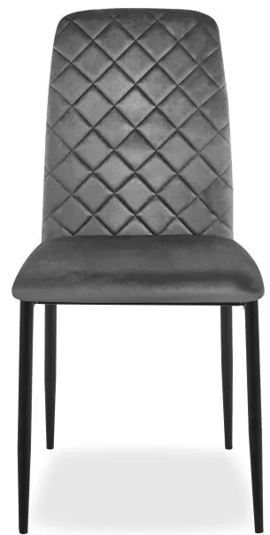 Jedálenská stolička MAVERIK zamatová, grafitová
