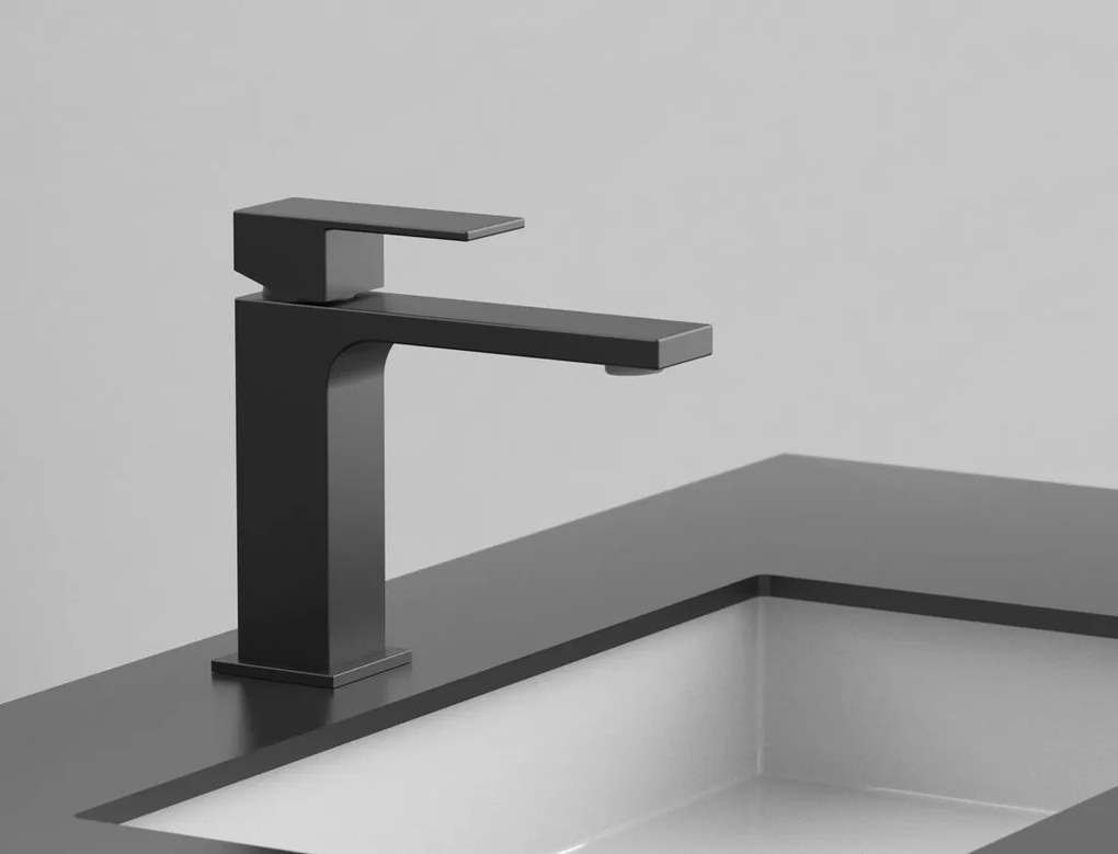 Sapho Sapho, CUBEMIX podomietková sprchová súprava s pákovou batériou, 2 výstupy, čierna mat, CM042B-01