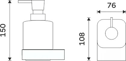 Nimco Dávkovač tekutého mydla, pumpička mosadz NIKAU - NK 30031K-T-26