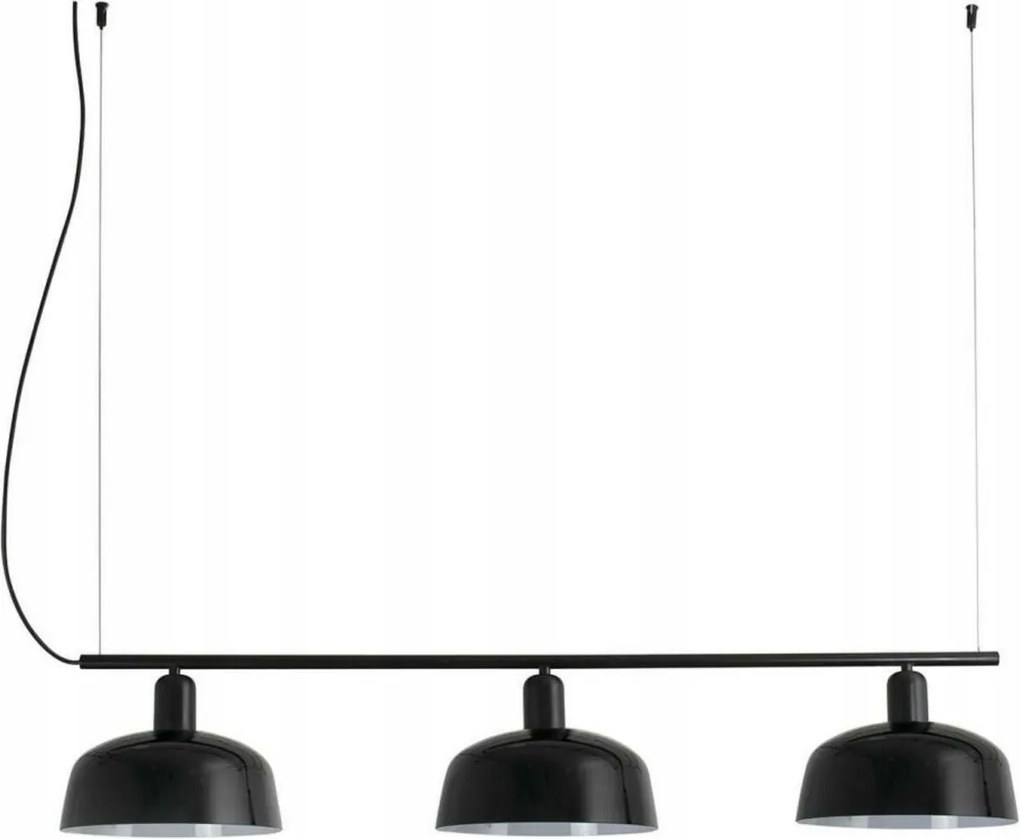 Faro Tatawin M lineárne závesné svietidlo, 3xE27, čierne sklo, 200cm