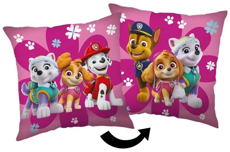 JERRY FABRICS -  JERRY FABRICS Vankúšik Paw Patrol Flowers Polyester, 40/40 cm