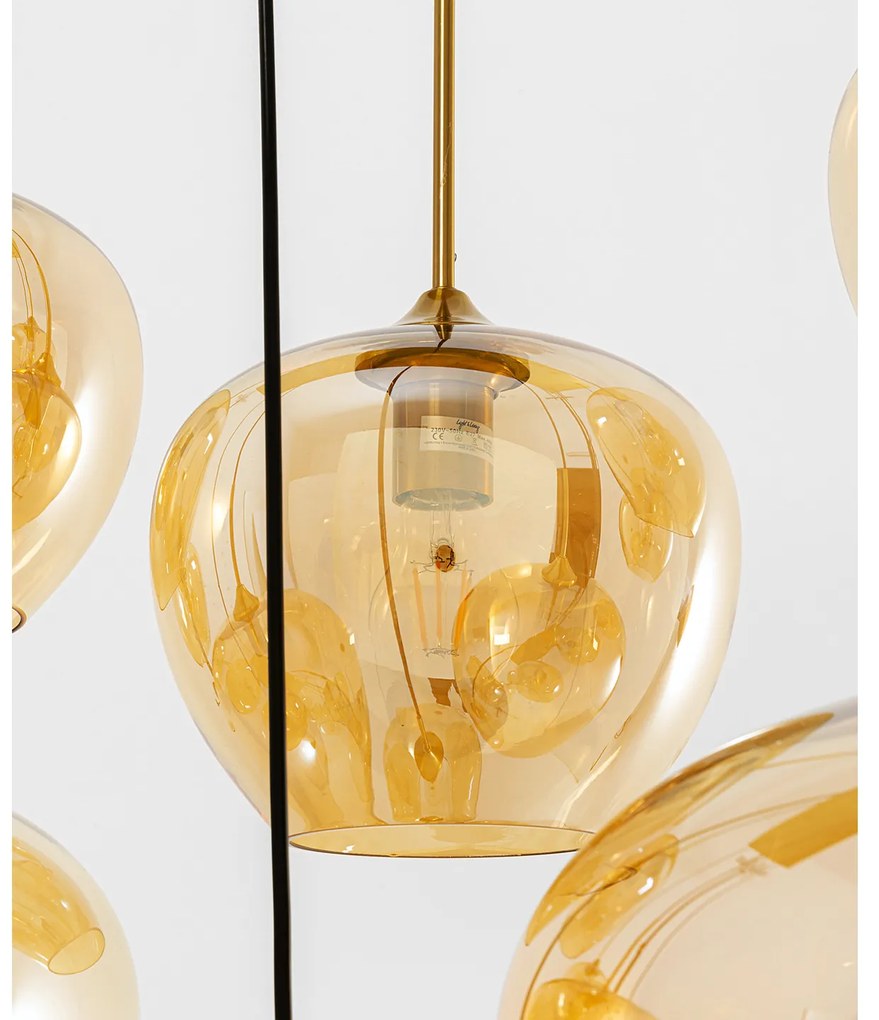 Sphere visiaca lampa jantárová