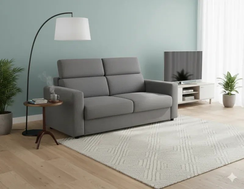 Rozkladacia pohovka na každodenné spanie TAVOLA, žltá (penelope 08), 140